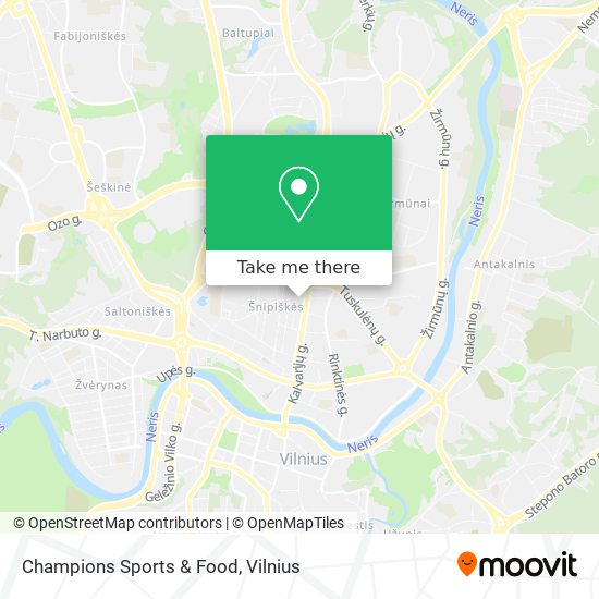 Champions Sports & Food map