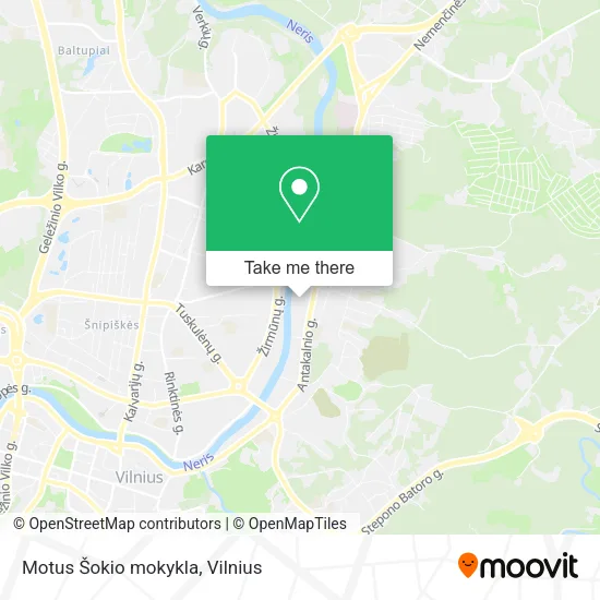 Карта Motus Šokio mokykla