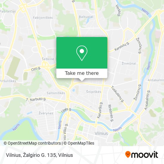 Vilnius, Žalgirio G. 135 map