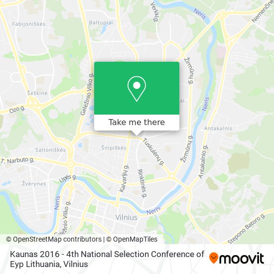 Kaunas 2016 - 4th National Selection Conference of Eyp Lithuania map