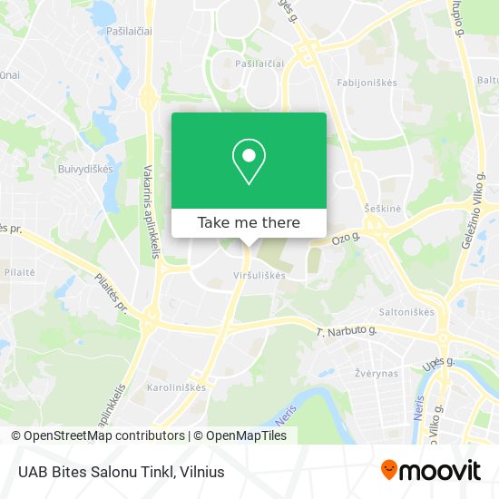 UAB Bites Salonu Tinkl map