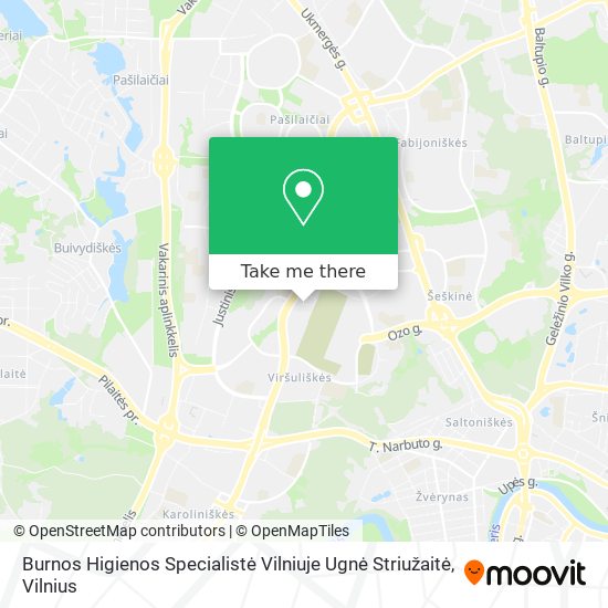 Burnos Higienos Specialistė Vilniuje Ugnė Striužaitė map