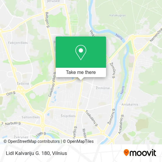 Карта Lidl Kalvariju G. 180