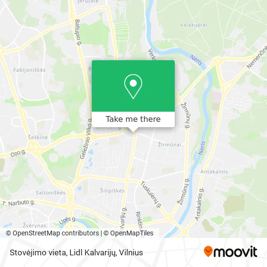 Карта Stovėjimo vieta, Lidl Kalvarijų