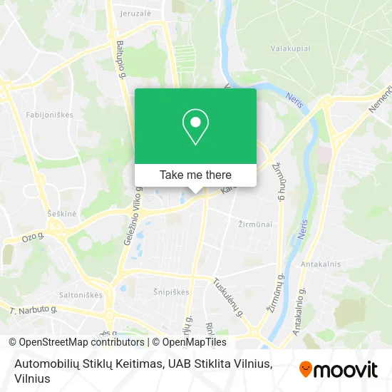 Карта Automobilių Stiklų Keitimas, UAB Stiklita Vilnius