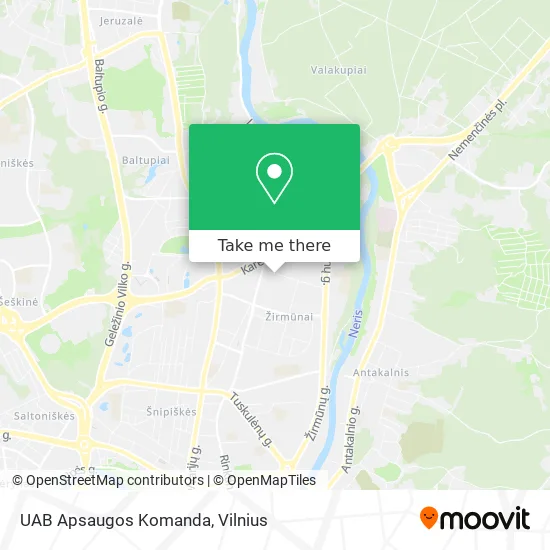 Карта UAB Apsaugos Komanda