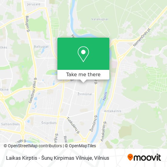 Карта Laikas Kirptis - Šunų Kirpimas Vilniuje