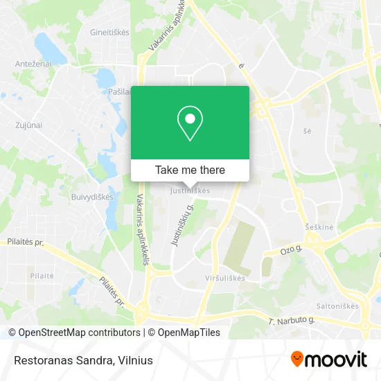 Карта Restoranas Sandra