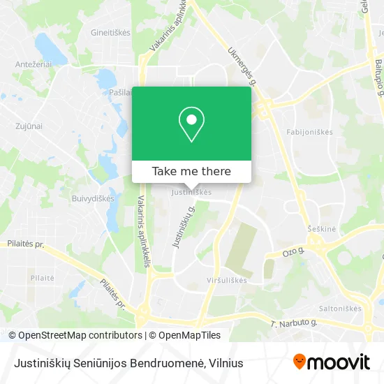 Justiniškių Seniūnijos Bendruomenė map