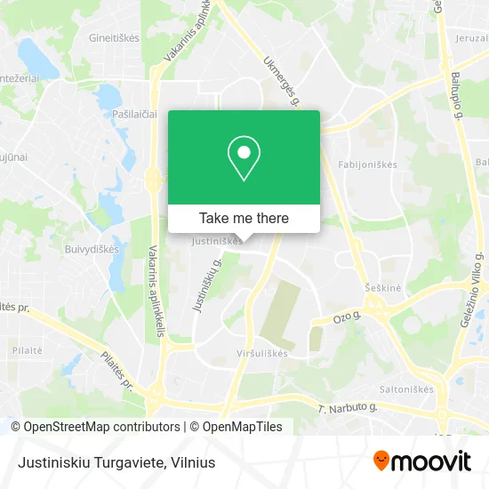 Карта Justiniskiu Turgaviete