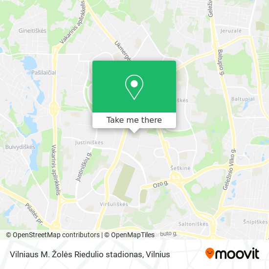 Vilniaus M. Žolės Riedulio stadionas map