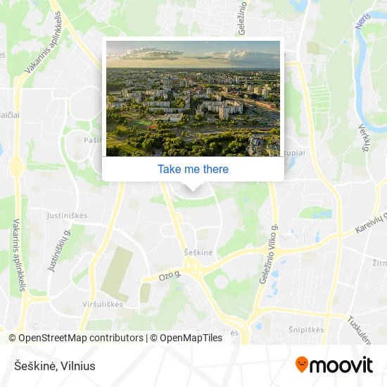 Карта Šeškinė