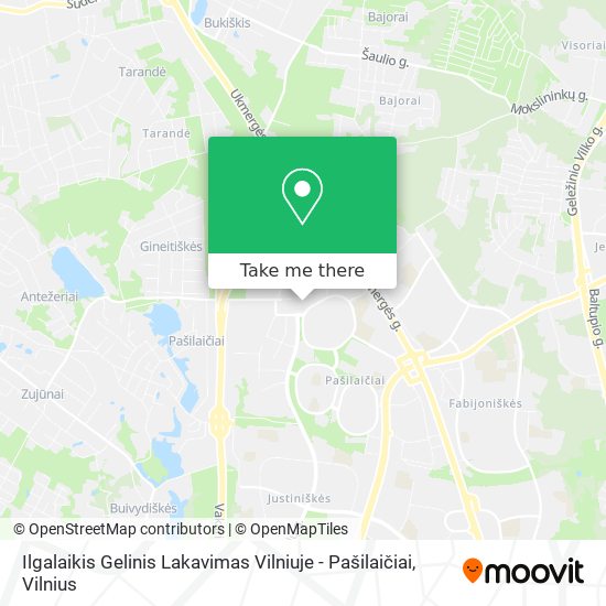 Карта Ilgalaikis Gelinis Lakavimas Vilniuje - Pašilaičiai
