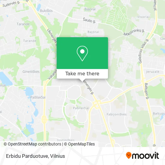 Карта Erbidu Parduotuve