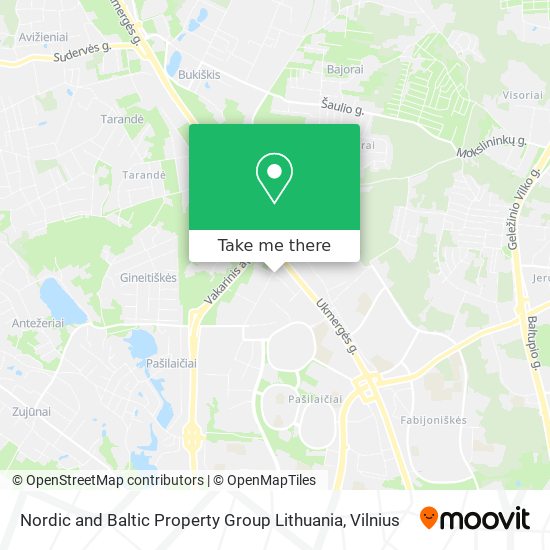 Nordic and Baltic Property Group Lithuania map