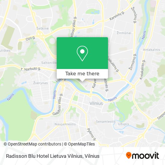 Карта Radisson Blu Hotel Lietuva Vilnius
