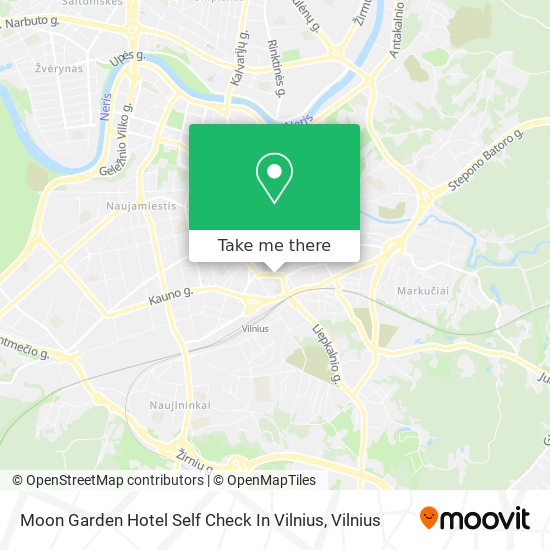 Moon Garden Hotel Self Check In Vilnius map