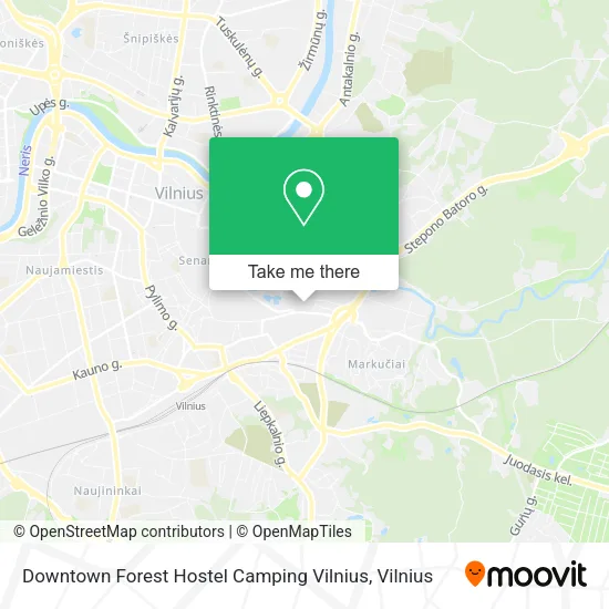 Карта Downtown Forest Hostel Camping Vilnius