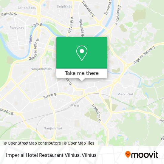 Imperial Hotel Restaurant Vilnius map