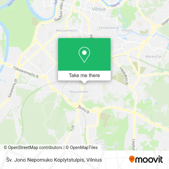 Карта Šv. Jono Nepomuko Koplytstulpis