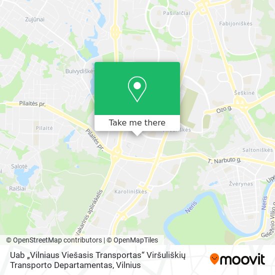 Карта Uab „Vilniaus Viešasis Transportas“ Viršuliškių Transporto Departamentas