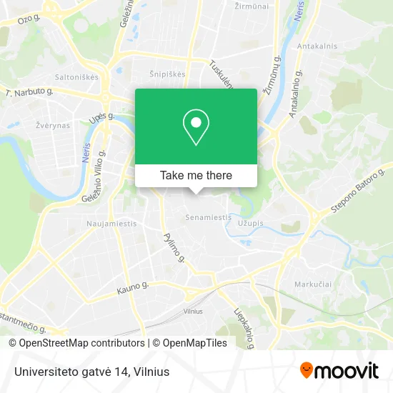 Карта Universiteto gatvė 14