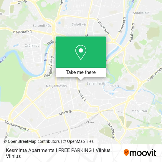 Карта Kesminta Apartments I FREE PARKING I Vilnius
