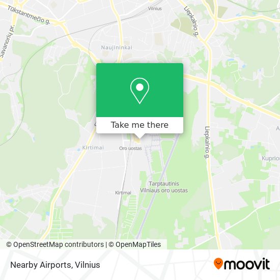 Nearby Airports map