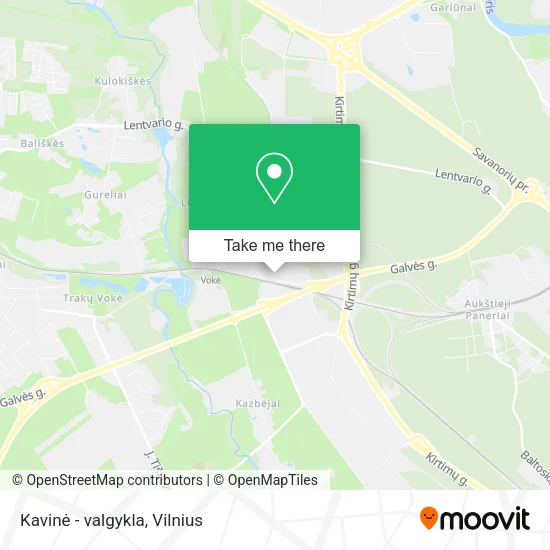 Карта Kavinė - valgykla