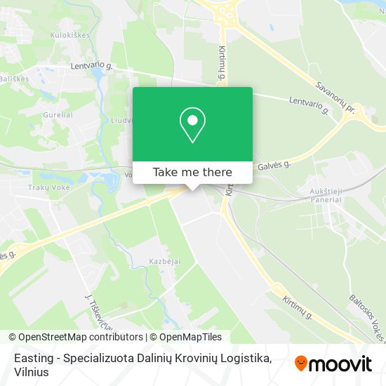 Карта Easting - Specializuota Dalinių Krovinių Logistika