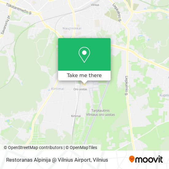 Restoranas Alpinija @ Vilnius Airport map