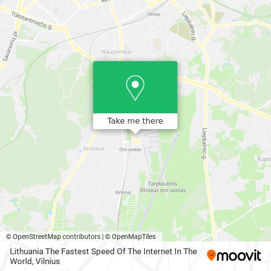 Карта Lithuania The Fastest Speed Of The Internet In The World