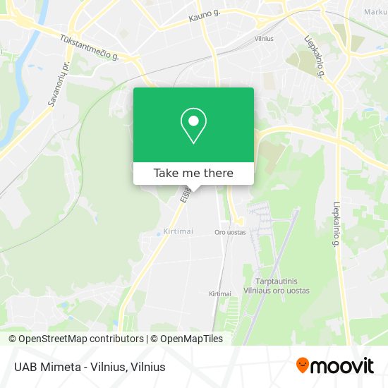 UAB Mimeta - Vilnius map