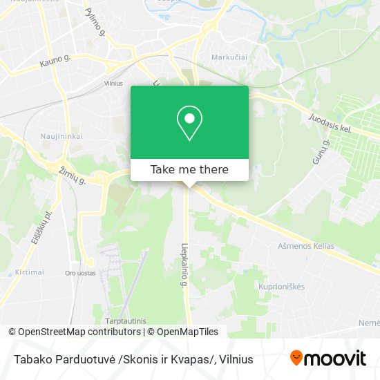 Карта Tabako Parduotuvė /Skonis ir Kvapas/