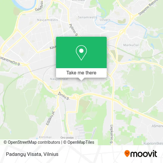 Карта Padangų Visata