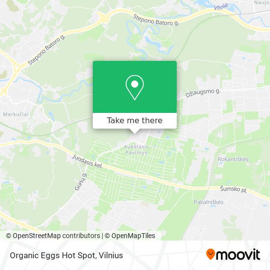 Organic Eggs Hot Spot map