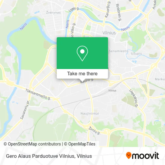 Карта Gero Alaus Parduotuve Vilnius