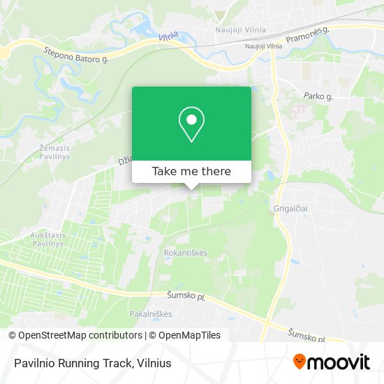 Pavilnio Running Track map