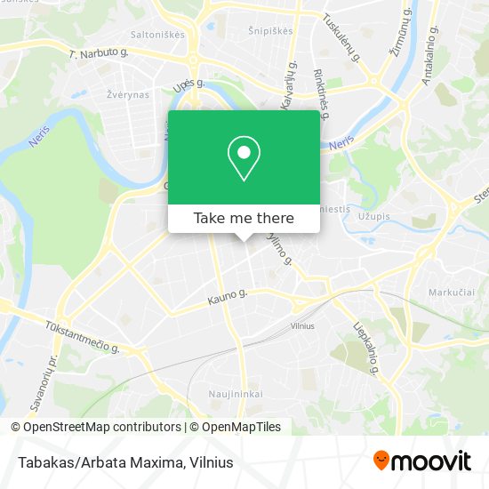 Карта Tabakas/Arbata Maxima