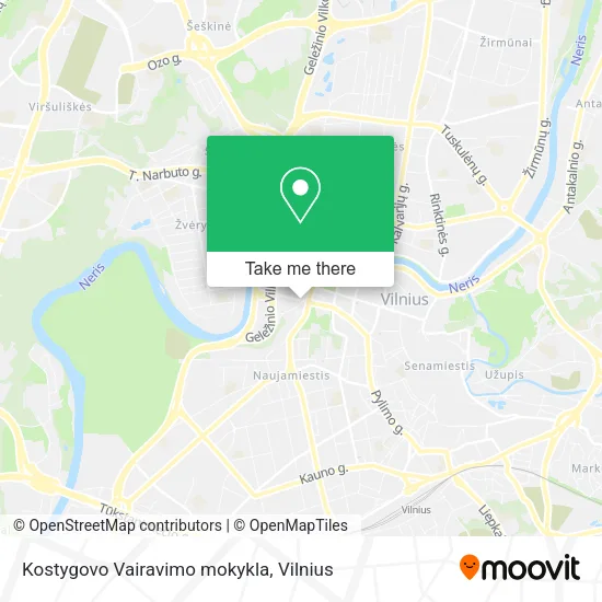 Карта Kostygovo Vairavimo mokykla
