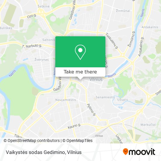 Vaikystės sodas Gedimino map