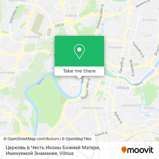 Карта Церковь в Честь Иконы Божией Матери, Именуемой Знамение