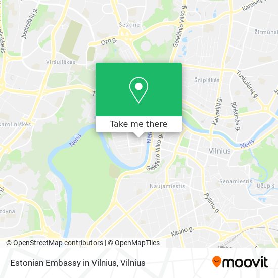 Estonian Embassy in Vilnius map