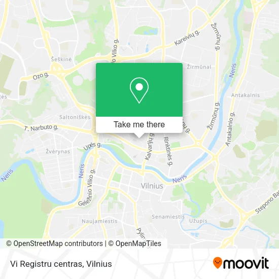 Карта Vi Registru centras