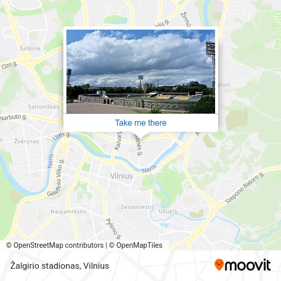 Карта Žalgirio stadionas