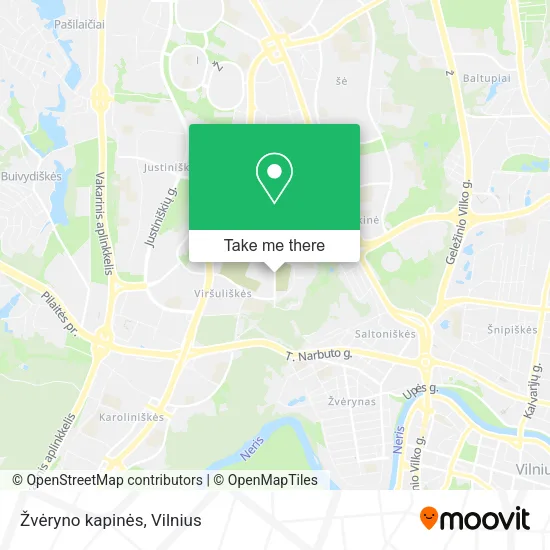 Карта Žvėryno kapinės