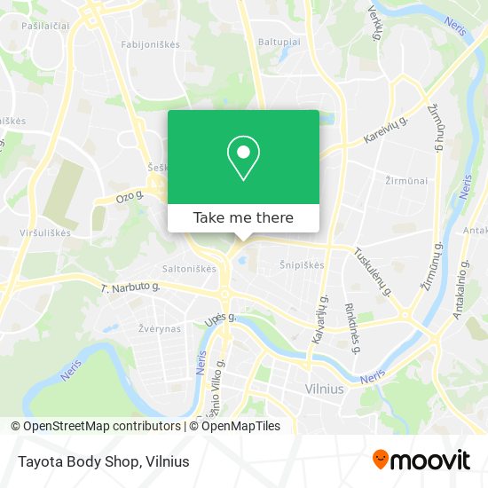 Tayota Body Shop map