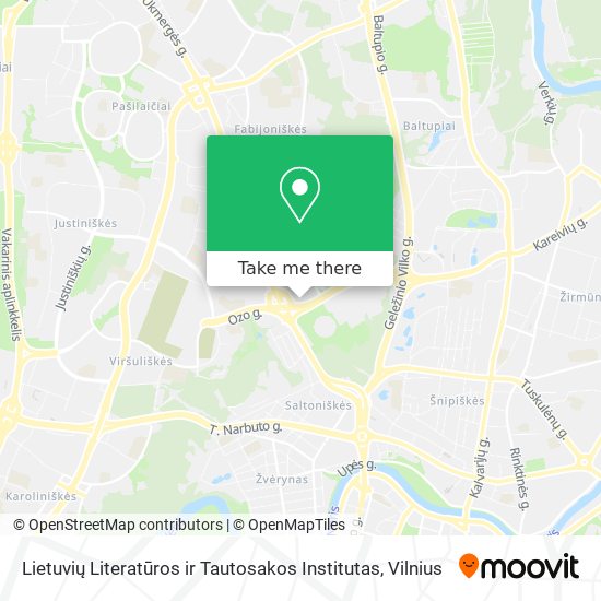 Lietuvių Literatūros ir Tautosakos Institutas map