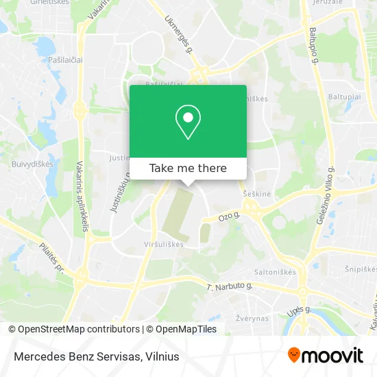 Карта Mercedes Benz Servisas