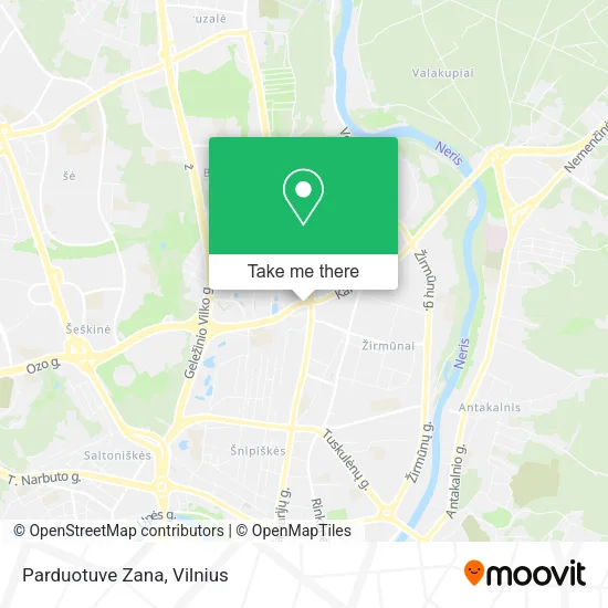 Карта Parduotuve Zana